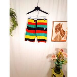 Volcom Boardies Men's Multi-Colored Swimming Shorts Size: 29